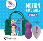 Feelztoys Motion Love Balls Foxy Vibrator Ei mit Fernbedienung 3.2cm Purple