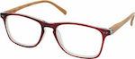 Eyelead Ε213 Unisex Ochelari de Citit +0.75 în culoarea Burgundy Ε213 Ε 213 1buc