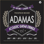 Adamas Set of Phosphor Bronze Strings for Acoustic Guitar Historic Reissue Light 12 - 53"