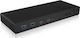 Icy Box USB-C Docking Station με HDMI/DisplayPort 4K PD Ethernet και σύνδεση 2 Οθονών Μαύρο (IB-DK2245AC)