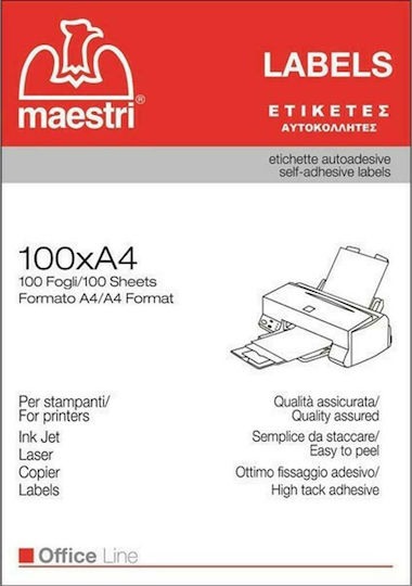 Romeo Maestri 1200 Αυτοκόλλητες Ετικέτες Α4 Ορθογώνιες COPY 70x70mm
