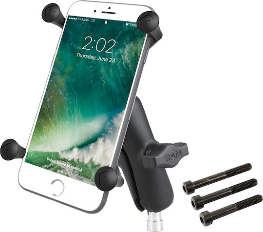 RAM Mount Стойка за Мобилен Телефон за Мотоциклет с Регулируемо Рамо 4,5" за Волана до 4,5"