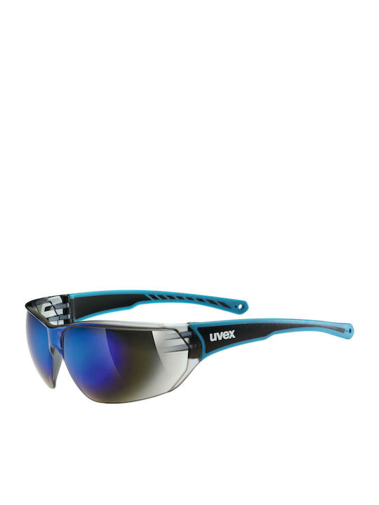 Uvex Sportstyle 204 Men's Sunglasses with Blue Plastic Frame and Blue Lens S5305254416