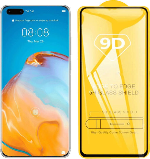 9D Vollkleber Vollflächig gehärtetes Glas (Huawei P40)