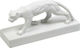 Espiel Decorative Feline made of Ceramic Puma in White 22x7x10cm 1pcs