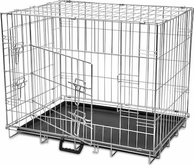 vidaXL Dog Wire Crate Σκύλου Πτυσσόμενο M 76x55x61cm 76x55x61cm 170216