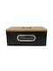 Marva Bread Box with Lid Metallic Black 33x18x12cm