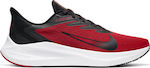 Nike Zoom Winflo 7 Ανδρικά Αθλητικά Παπούτσια Running Κόκκινα