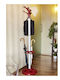 Bama Metallic Coat Rack with Umbrella Holder Red/ White With 8 Hooks and 5 Umbrella Slots 45x45x170cm