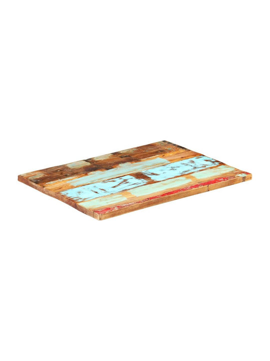 vidaXL Rectangular Table Surface made of Solid Wood in Multicolour Color 90x60cm 286055 1pcs