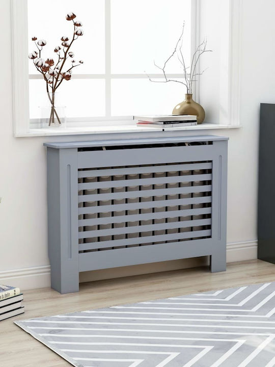 vidaXL Κάλυμμα Καλοριφέρ από MDF Γκρι 112x19x81cm