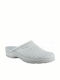 Fly Flot Damen Leder Anatomisch Clogs Weiß
