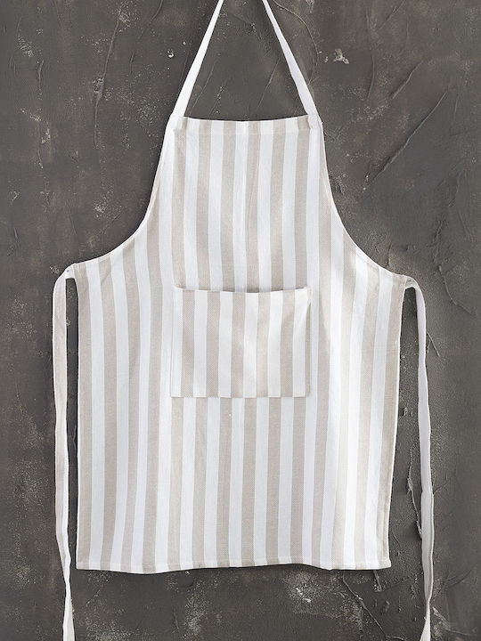 Rythmos Stripes Șorț de Bucătărie Bej 85x64cm 108-106-1086 1buc