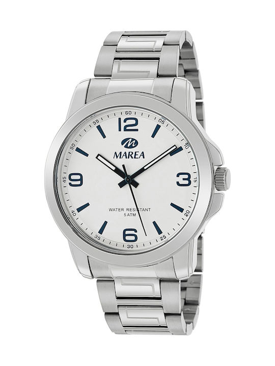 Marea Men's Watch Battery with Silver Metal Bra...