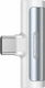 Remax RL-LA03A Converter USB-C Male to 3.5mm / USB-C Female Silver 1 Piece