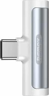 Remax RL-LA03A Converter USB-C Male to 3.5mm / USB-C Female Silver 1 Piece