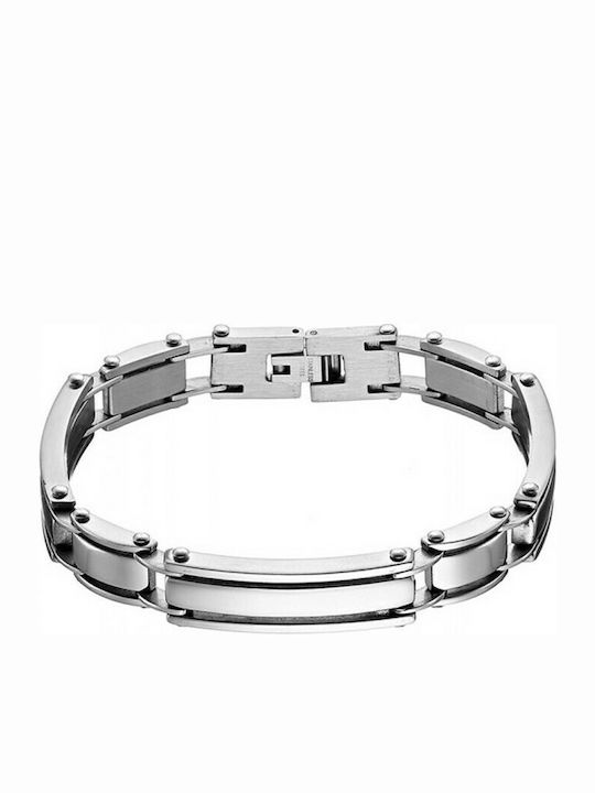 Men's Stainless Steel Bracelet in Silver Color / VERORAMA / ABR-ART00024L1