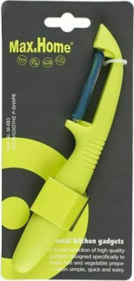 Max Home P-Shape Peeler/Cleaner for Fruits & Vegetables made of Plastic Green