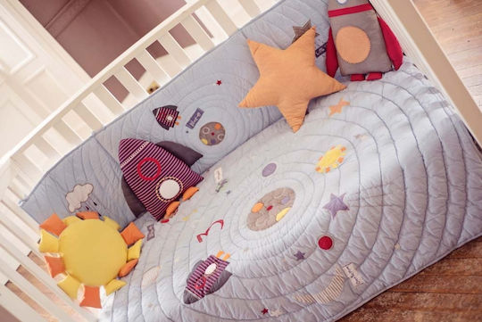 Bizzi Growin Faraway Universe Graue Kinderbettdecken 110x130cm BG073