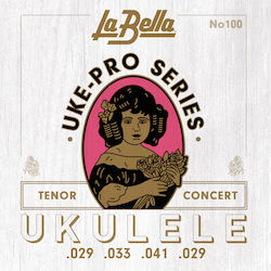 La Bella 100 Uke-Pro Konzert/Tenor Einstellen Nylon Ukulelen-Saiten 29 - 41