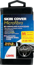 Lampa Husă Volan Auto Skin-Cover Elasticized cu Diametru 38-40cm Microfibră Negru