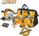 Ingco Set Circular Saw & Drill Driver & Impact Screwdriver & Jigsaw 20V with 2 4Ah Batteries and Case