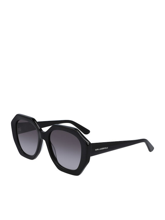 Karl Lagerfeld Women's Sunglasses with Black Plastic Frame and Black Gradient Lens KL6012S-001