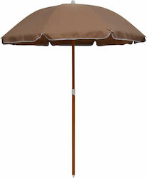 vidaXL Beach Umbrella Diameter 1.8m with UV Protection Beige