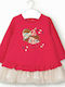 Flamingo Mädchenkleid Mädchenkleider Fuchsie Langärmelig Tüll Set aus 2 mit Zubehör
