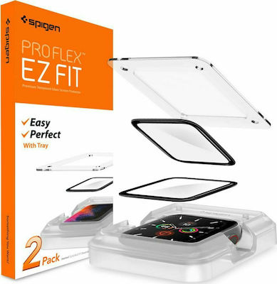 Spigen ProFlex EZ Fit Vollflächig gehärtetes Glas für Apple Watch 40mm,Apple Watch 4/5/6/SE 40mm AFL01219