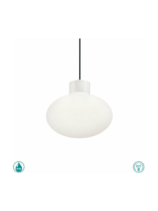 Ideal Lux Clio MSP1 Outdoor Hanging Ceiling Light E27 in White Color 144252