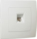 Makel Lillium Complete Single Telephone Socket White 32001014