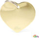 My Family Dog ID Tag Heart Gold Metal Large 4x2...