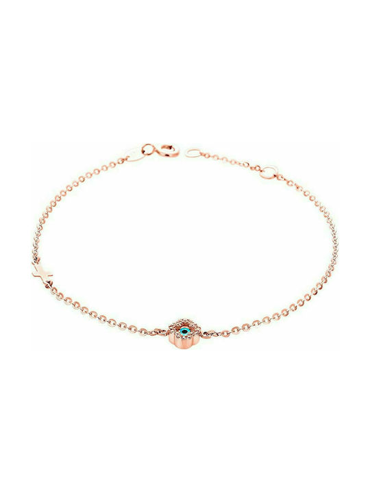 14K Rose gold bracelet "Charming Flower"