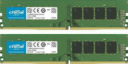 Crucial 16GB DDR4 RAM με 2 Modules (2x8GB) και Ταχύτητα 3200 για Desktop