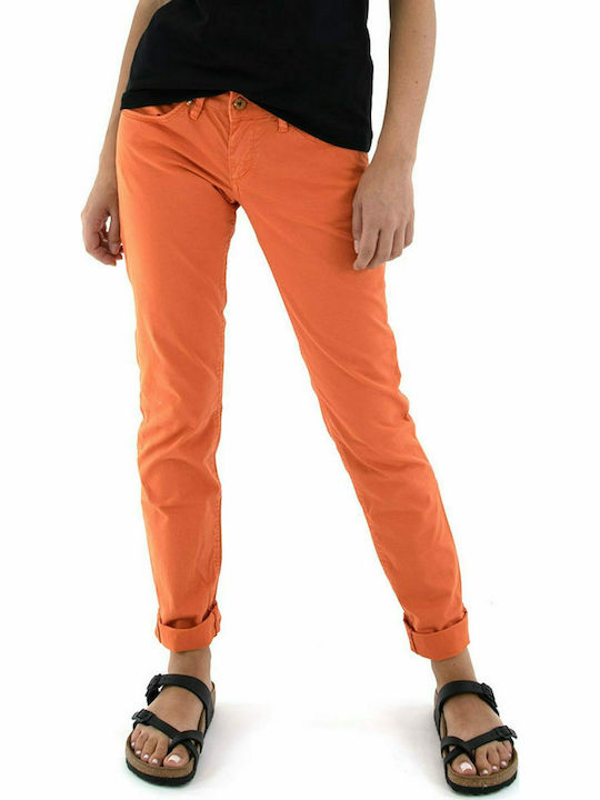 Staff Snizzy Women's Cotton Trousers in Slim Fit Orange