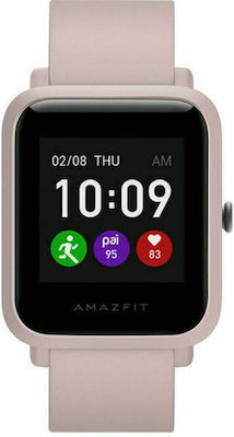 Amazfit Bip S 42mm Αδιάβροχο Smartwatch με Παλμογράφο (Ροζ)