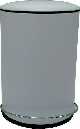 Marva Metallic Bathroom Basket Soft Close 5lt White