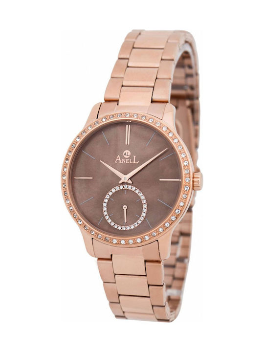 Anell Watch with Pink Gold Metal Bracelet 3H83FB-3