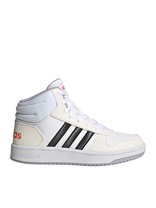 Hoops Hoops 2 Kids Sports Shoes Basketball with Laces Cloud White / Core Black / Semi Solar Red