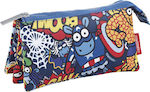 Kukuxumusu Supersheep Pencil Case with 3 Compartments Multicolored