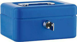 Sax Cash Box with Lock Blue Box S 0-811-04