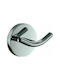 Viospiral Double Wall-Mounted Bathroom Hook ​5x5cm Silver