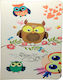 Owls Family Klappdeckel Synthetisches Leder Mehrfarbig (Universal 10" -> Universell 10 Zoll) FOWLTC10