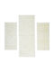 1820 Shaggy Velvet Bedroom Rugs Set White 3pcs