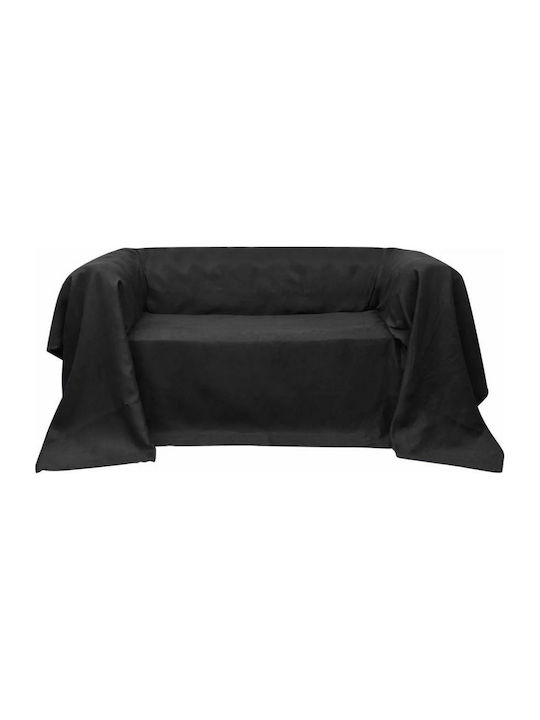 vidaXL Cuverturi Pentru Canapea 4 Locuri 270x350cm Negru