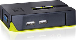 Level One KVM-0222 2 PC VGA+USB Black Edition