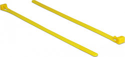 DeLock Δεματικά Καλωδίων Πλαστικά 200mmx7.5mm σε Κίτρινο χρώμα (100τμχ) (18759)
