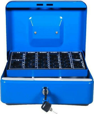 Cash Box with Lock Blue 24412-03