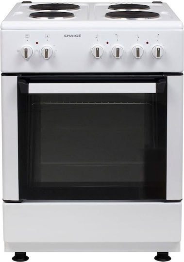 Snaige FF6304 Herd 64Es mit Emailkochfeldern B60cm. White